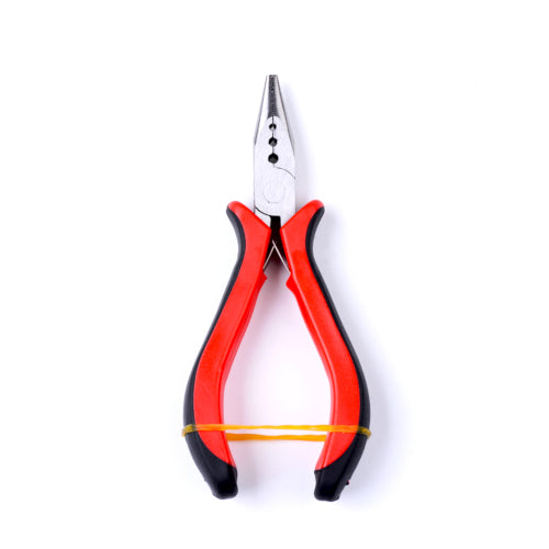 Dual Crimping Pliers, Carbon Steel, Rubber, Red, Black, 13cm - BEADED CREATIONS