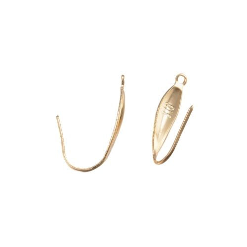 Earring Hooks, 316 Surgical Stainless Steel, Ear Wires, With Vertical Loop, 18K Gold Plated, 20mm - BEADED CREATIONS