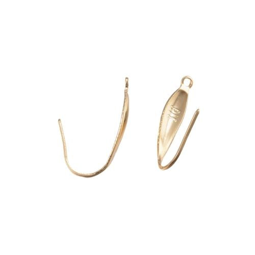 Earring Hooks, Surgical Stainless Steel, Teardrop, 18K Gold Plated, 20mm - BEADED CREATIONS