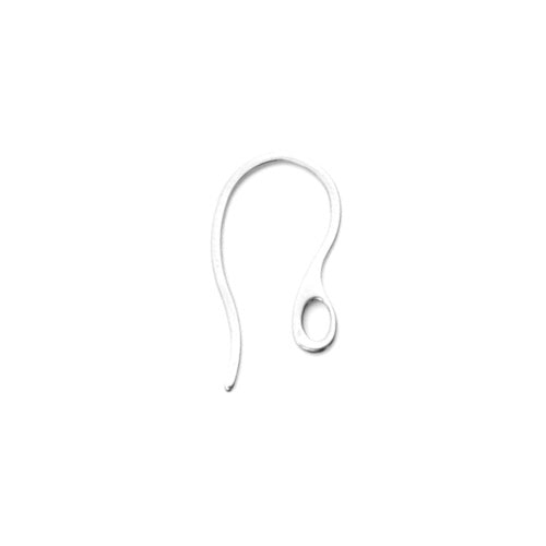 Earring Hooks, Stainless Steel, With Closed Loop, Silver, 22mm - BEADED CREATIONS