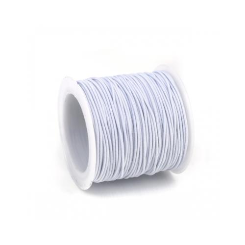 Elastic Cord, Latex Core, White, Polyester, 1.5mm, 9-Meter Spool - BEADED CREATIONS