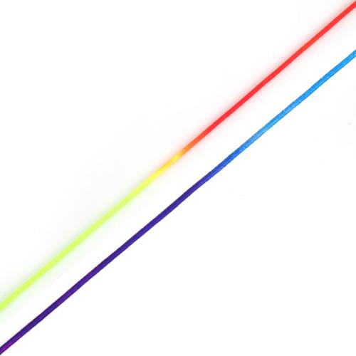 Elastic Cord, Polyester, Round, Rainbow, 1mm - BEADED CREATIONS