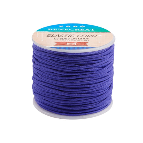 Elastic Cord, Round, Indigo, 2mm - BEADED CREATIONS