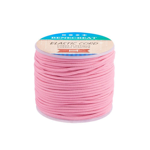 Elastic Cord, Round, Pink, 2mm - BEADED CREATIONS