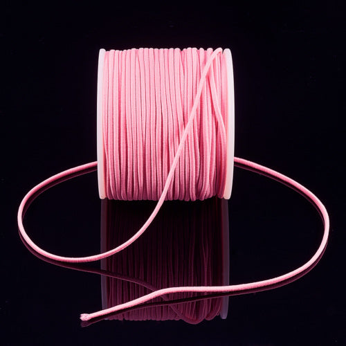 Elastic Cord, Round, Pink, 2mm - BEADED CREATIONS