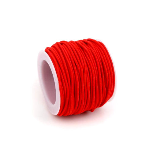 Elastic Cord, Round, Red, 1.5mm - BEADED CREATIONS