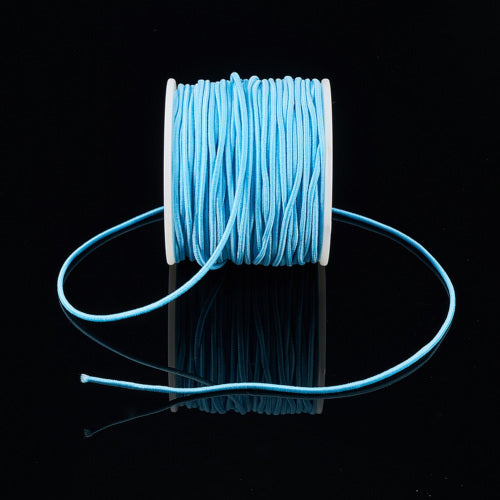 Elastic Cord, Round, Sky Blue, 2mm - BEADED CREATIONS