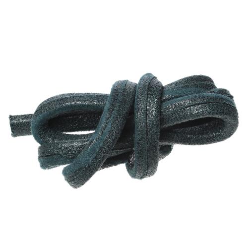 Faux Leather Cord, Flat, Dark Green, 11mm - BEADED CREATIONS