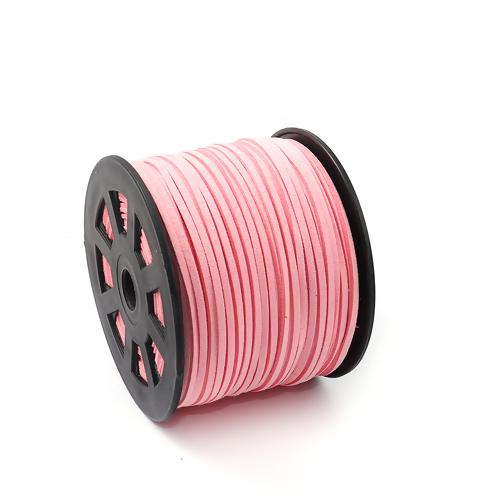 Faux Suede Cord, Microfiber, Flat, Pink, 2mm - BEADED CREATIONS