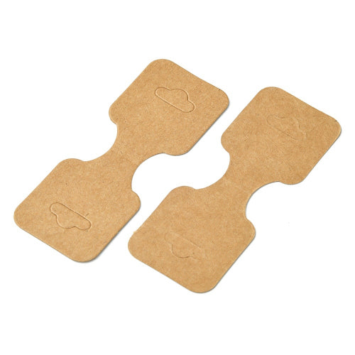 Fold Over, Display Cards, Kraft Paper, Dark Beige, 90x30.4mm - BEADED CREATIONS