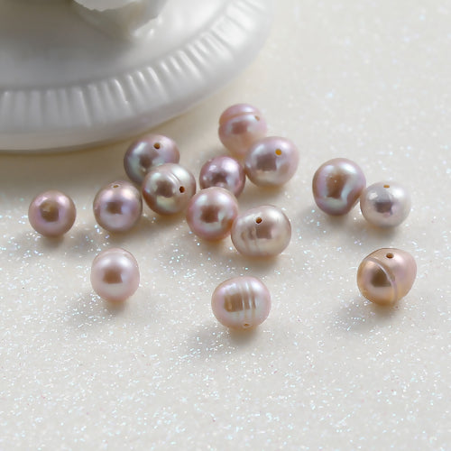 Freshwater Pearl Beads, Potato, Mauve, 8-9mm - BEADED CREATIONS