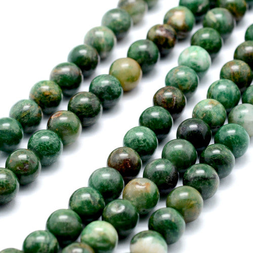 Gemstone Beads, African Jade, Natural, Round, 8mm - BEADED CREATIONS