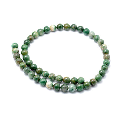 Gemstone Beads, African Jade, Natural, Round, 8mm - BEADED CREATIONS