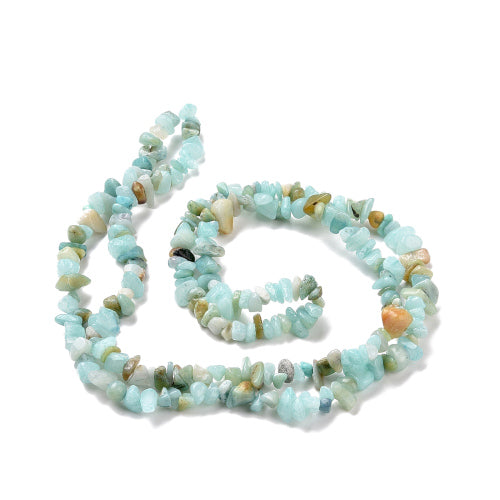 Gemstone Beads, Amazonite, Natural, Free Form, Chip Strand, 5-8mm - BEADED CREATIONS