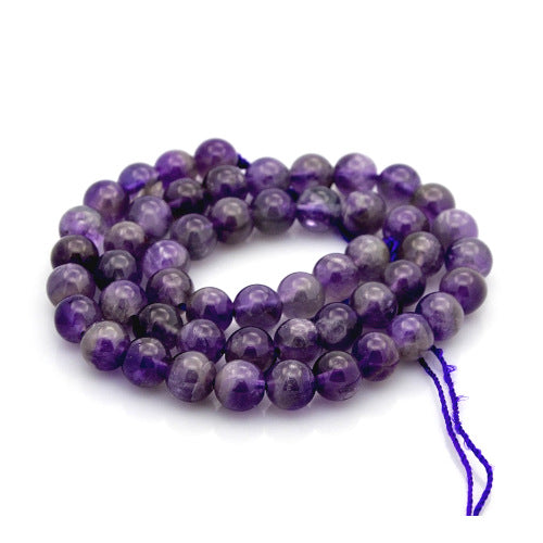 Gemstone Beads, Amethyst, Natural, Round, 8mm - BEADED CREATIONS