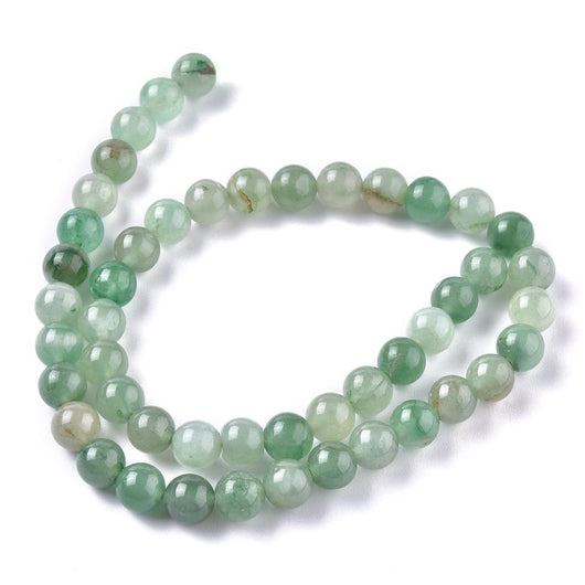 Gemstone Beads, Aventurine, Natural, Round, 8mm - BEADED CREATIONS