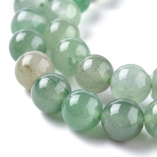 Gemstone Beads, Aventurine, Natural, Round, 8mm - BEADED CREATIONS