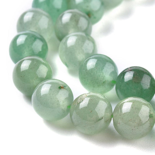 Gemstone Beads, Aventurine, Natural, Round, 8mm - BEADED CREATIONS