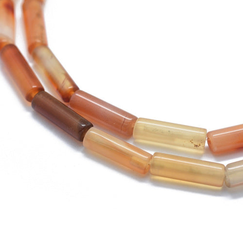 Gemstone Beads, Carnelian, Natural, Column, 11-15mm - BEADED CREATIONS