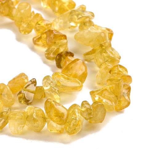 Gemstone Beads, Citrine, (Dyed & Heated), Natural, Free Form, Chip Strand, 3-16mm x 3-8mm - BEADED CREATIONS