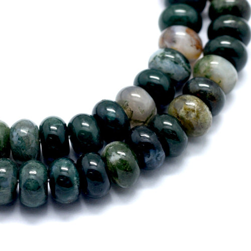 Gemstone Beads, Indian Agate, Natural, Rondelle, 8x5mm - BEADED CREATIONS