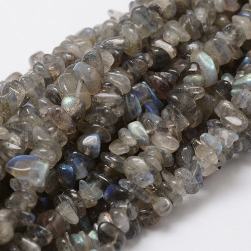 Gemstone Beads, Labradorite, Natural, Free Form, Chip Strand, 5-8mm - BEADED CREATIONS