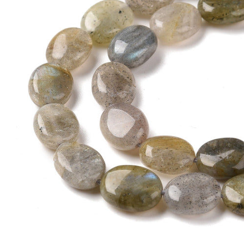 Gemstone Beads, Labradorite, Natural, Oval, 9-11mm - BEADED CREATIONS