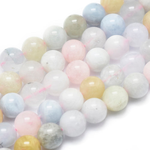 Gemstone Beads, Morganite, Natural, Round, 6mm - BEADED CREATIONS
