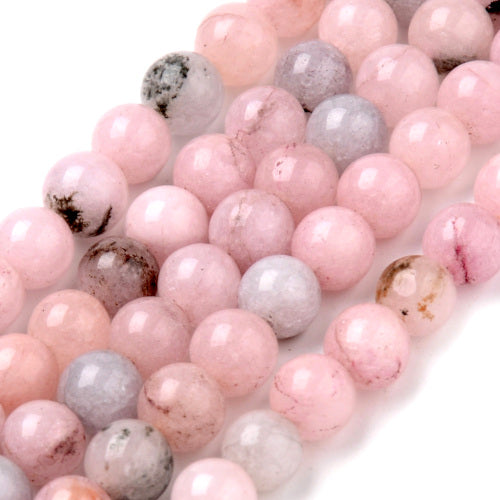 Gemstone Beads, Plum Blossom Jasper, Natural, Round, 8-8.5mm - BEADED CREATIONS