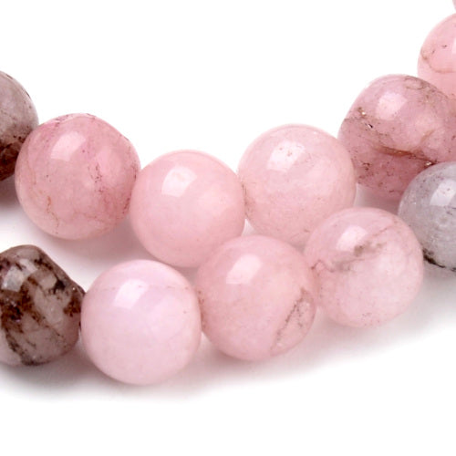 Gemstone Beads, Plum Blossom Jasper, Natural, Round, 8-8.5mm - BEADED CREATIONS