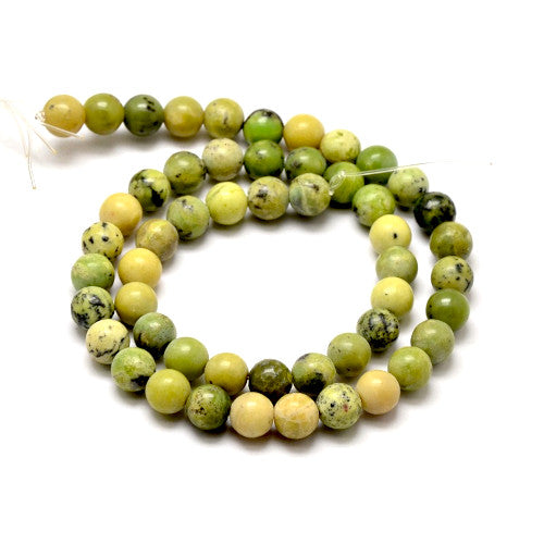 Gemstone Beads, Serpentine, Natural, Round, 8mm - BEADED CREATIONS
