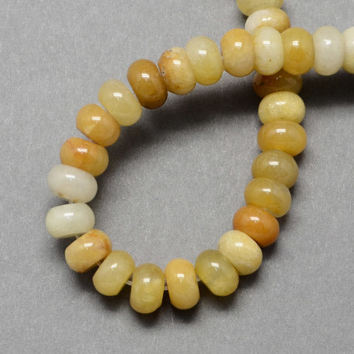 Gemstone Beads, Topaz Jade, Natural, Rondelle, 8x5mm - BEADED CREATIONS