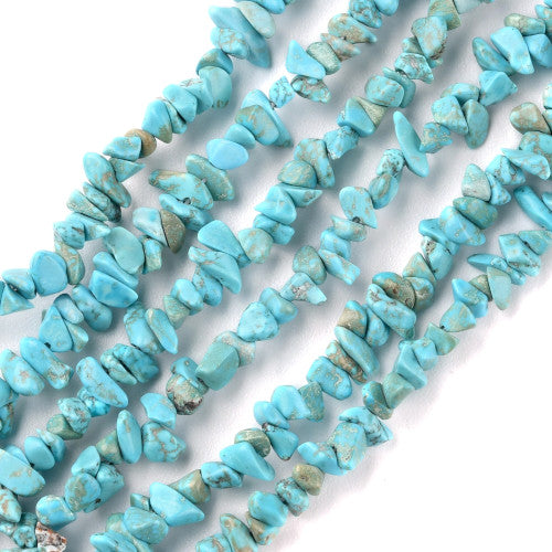Gemstone Beads, Turquoise, Natural, Free Form, Chip Strand, 3-13mm - BEADED CREATIONS
