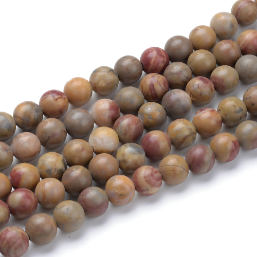 Gemstone Beads, Autumn Jasper, Round, 8mm - BEADED CREATIONS