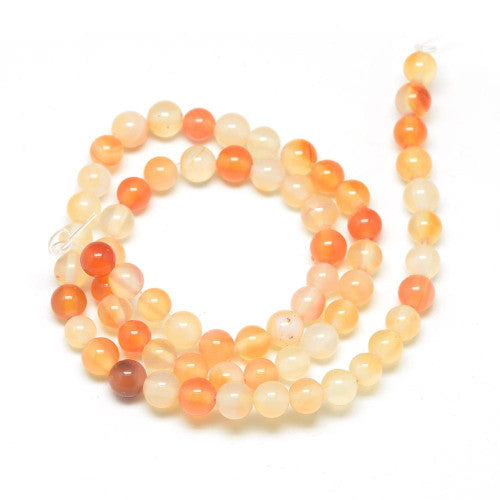 Gemstone Beads, Carnelian, Round, 6mm - BEADED CREATIONS