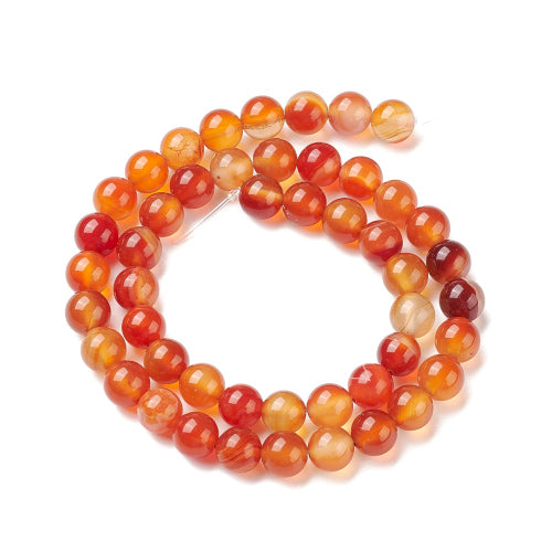 Gemstone Beads, Carnelian, Round, 8mm - BEADED CREATIONS