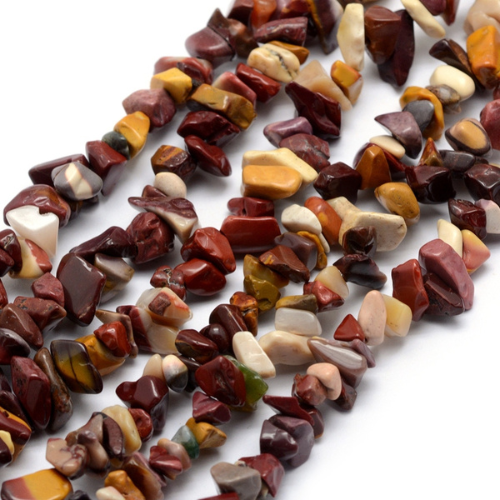Gemstone Beads, Mookaite Jasper, Free Form, Chip Strand, 5-8mm - BEADED CREATIONS
