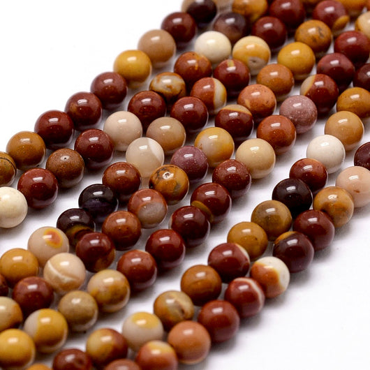 Gemstone Beads, Mookaite Jasper, Round, 8mm - BEADED CREATIONS