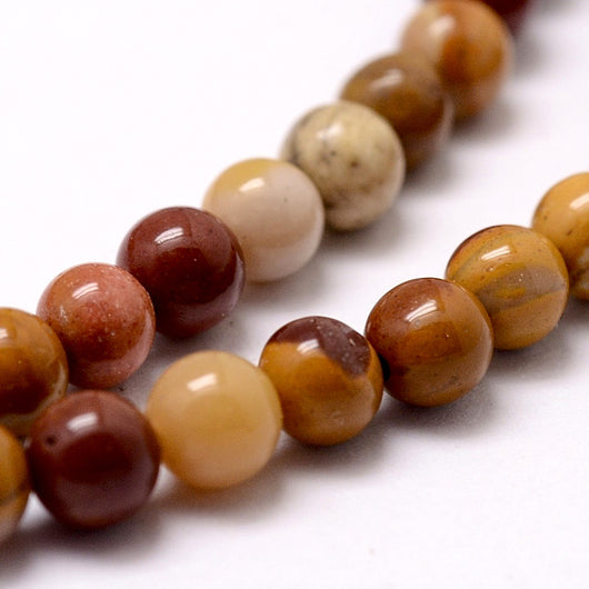 Gemstone Beads, Mookaite Jasper, Round, 8mm - BEADED CREATIONS