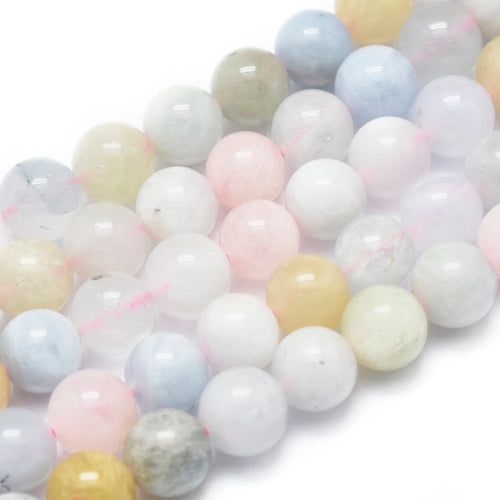 Gemstone Beads, Morganite, Round, 6mm - BEADED CREATIONS