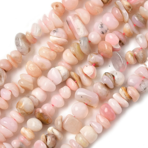 Gemstone Beads, Pink Opal, Free Form, Chip Strand, 5-8mm - BEADED CREATIONS