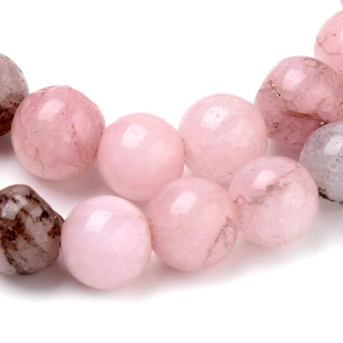 Gemstone Beads, Plum Blossom Jasper, Round, 8-8.5mm - BEADED CREATIONS