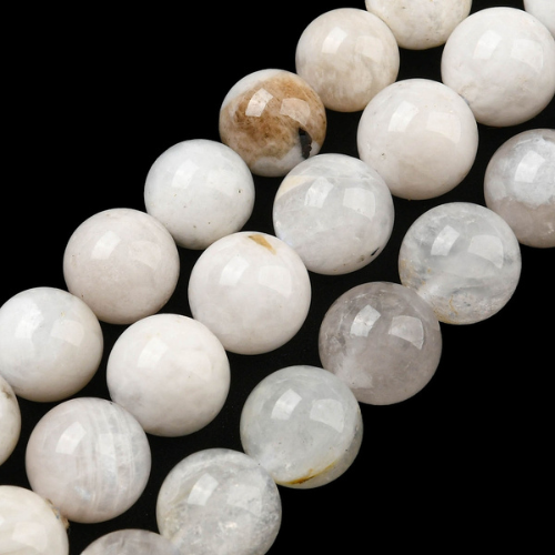 Gemstone Beads, Rainbow Moonstone, Round, 8mm - BEADED CREATIONS
