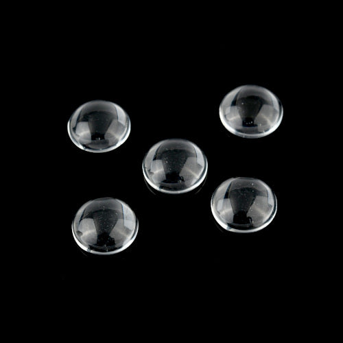 Glass Cabochons, Dome Seals, Round, Flat Back, Clear, 12mm - BEADED CREATIONS