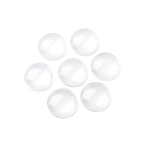 Glass Cabochons, Dome Seals, Round, Flat Back, Clear, 30mm - BEADED CREATIONS