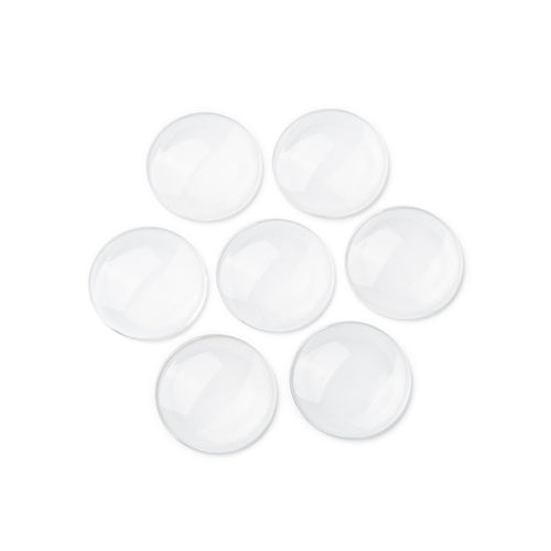 Glass Cabochons, Dome Seals, Round, Flat Back, Clear, 35mm - BEADED CREATIONS