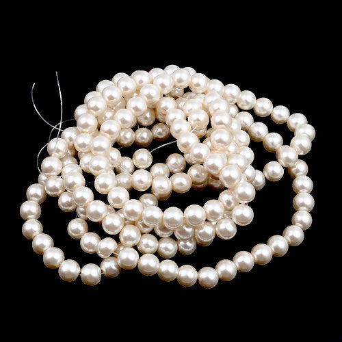 Glass Pearl Beads, Pale Pink, Round, 16mm - BEADED CREATIONS