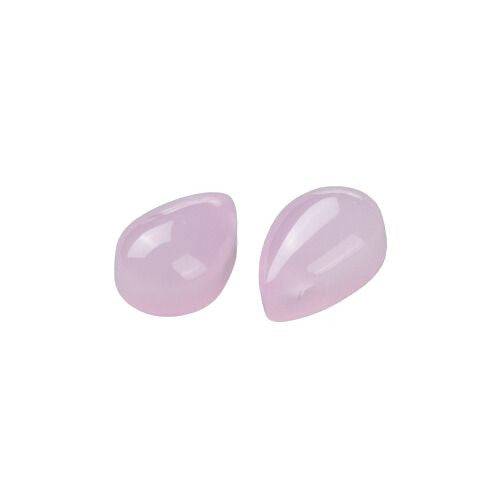 Glass Beads, Teardrop, Top-Drilled, Opaque, Pink, 9mm - BEADED CREATIONS