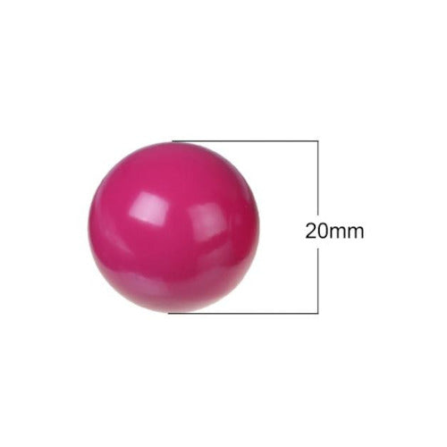 Harmony Chime Ball, Fuchsia, 20mm - BEADED CREATIONS