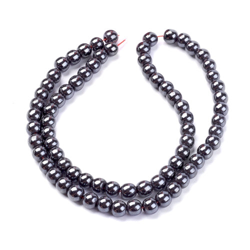 Hematite Beads, Round, Non-Magnetic, Black, 6mm - BEADED CREATIONS